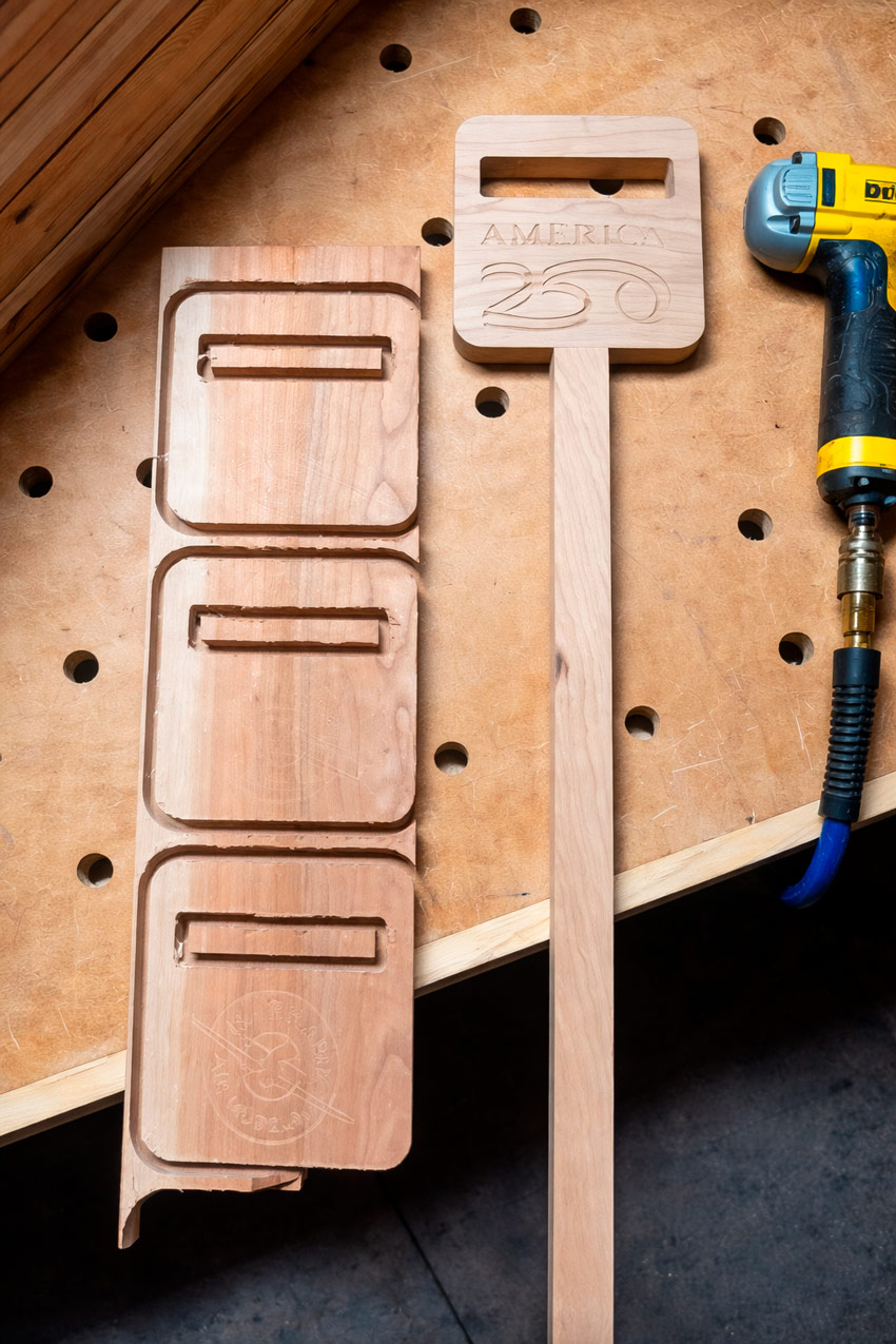 Custom engraved ProPPit for Warhawk Air Museum supporter with mobility challenges full size